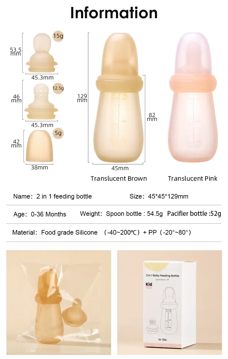 2in1- FLEXIBLE BABY FEEDING BOTTLE