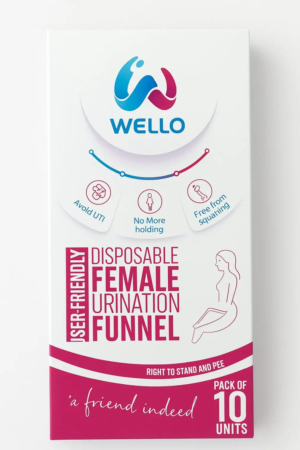 WELLO-DISPOSABLE FEMALE URINATION FUNNEL