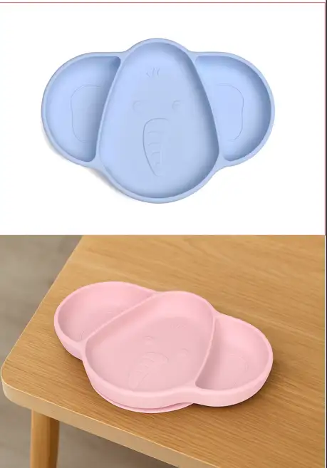 NON-SLIP BABY SILICON PLATE (ELEPHANT SHAPE) - image 2