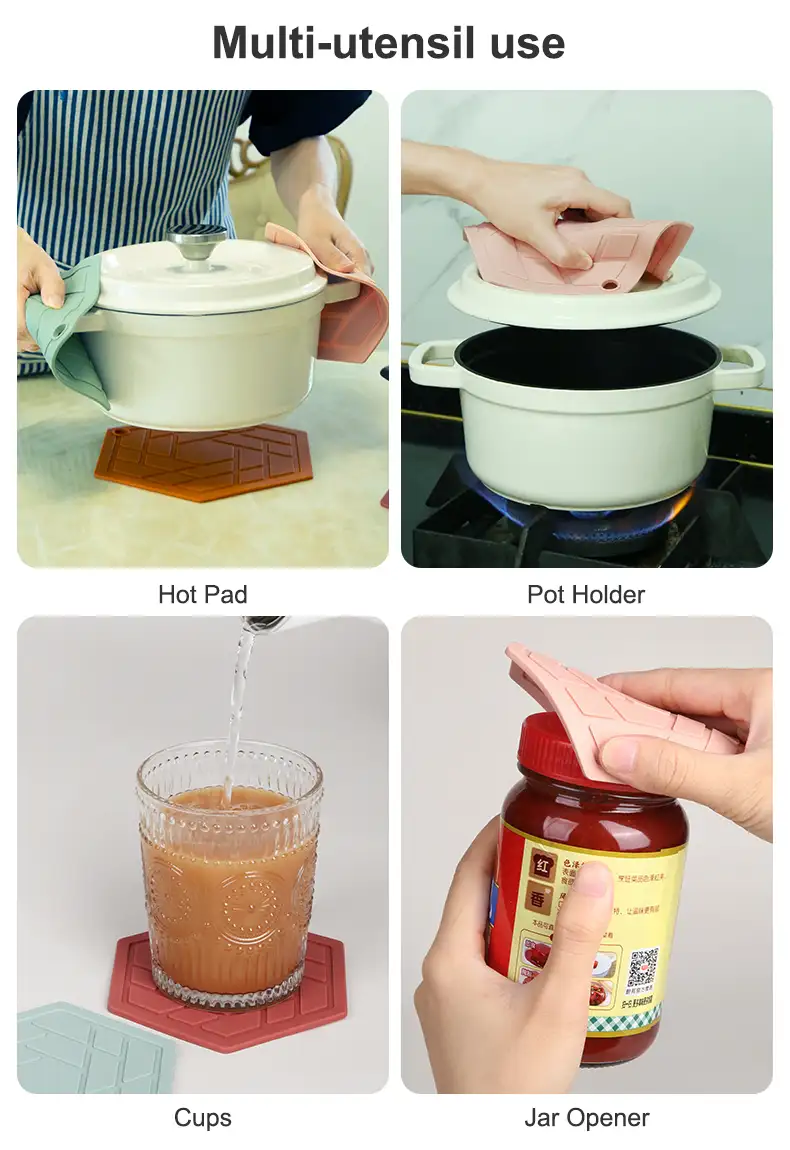 SILICONE HEAT-INSULATION COASTER BIG + HOLDER